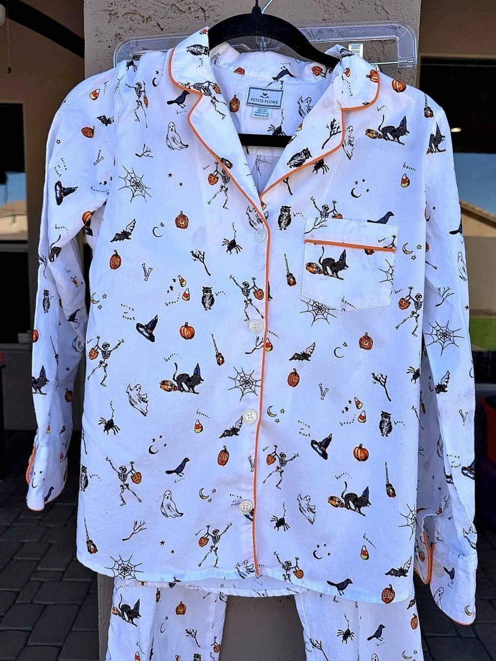 Petite Plume Halloween Pajama Set Cotton Pajamas Size XS